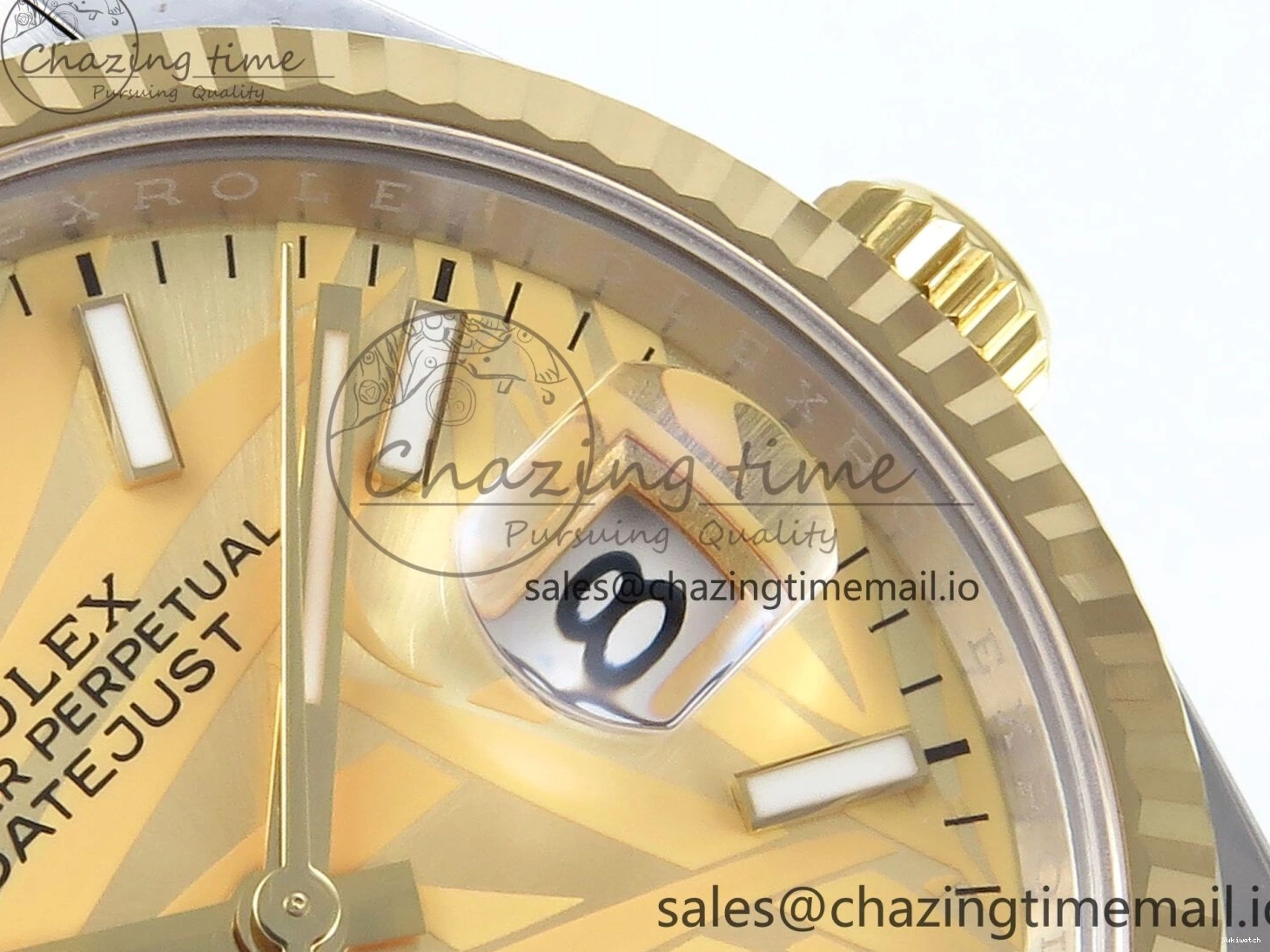 126233 Edition YG Dial 36 A3235 Bracelet on YG Best Leaf SS Stick Oyster DateJust EWEF 0505